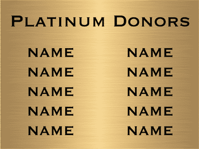 10 Name Brass Plates | 6" x 8"