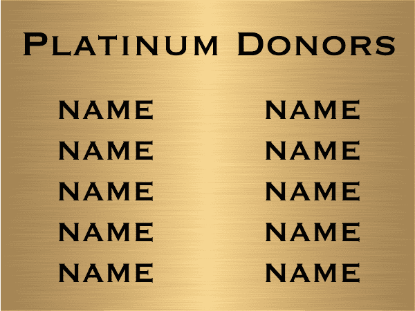 10 Name Brass Plates | 6" x 8"