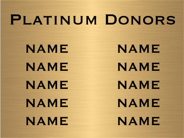 Custom 10 Names 6" x 8" Brass Plates