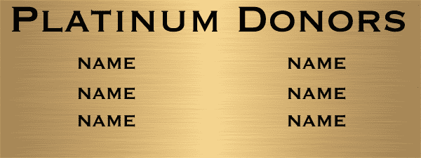 Custom 6 Names 3" x 12" Brass Plates