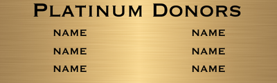 6 Name Brass Plates | 6" x 20"