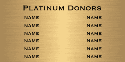 12 Name Brass Plates | 12" x 24"