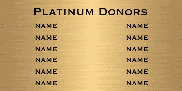 12 Name Brass Plates | 12" x 24"