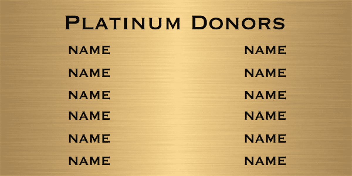 12 Name Brass Plates | 12" x 24"
