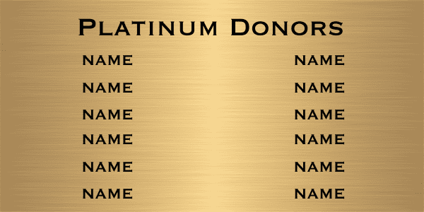 Custom 12 Name 12" x 24" Brass Plates
