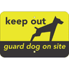 Keep Out Guard Dog Horizontal Sign