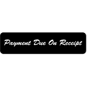Script Payment Due 2" x 8" Engraved Sign