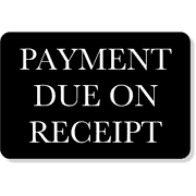 Engraved Payment Due 4" x 6" Engraved Sign