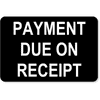 Engraved Receipt Payment Sign | 4" x 6"