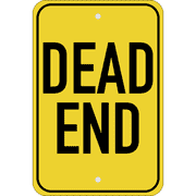 Vertical Dead End Sign