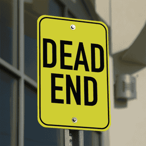 Mounted Vertical Dead End Sign