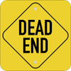 Square Diamond Dead End Sign