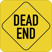 Square Diamond Dead End Sign