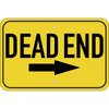 Horizontal Right Arrow Dead End Sign
