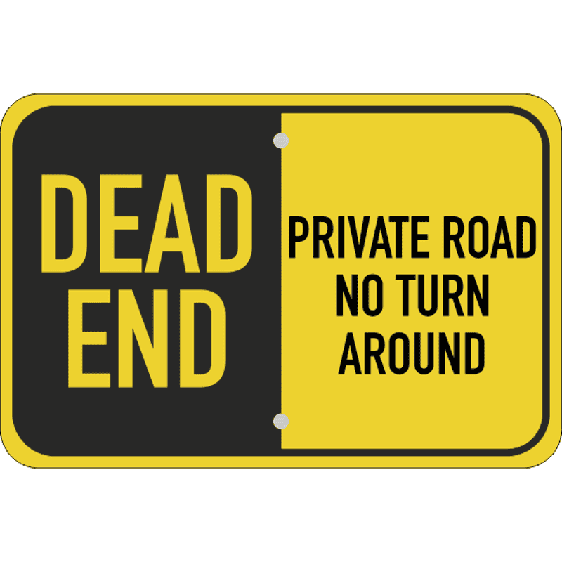 Horizontal Private Road Dead End
