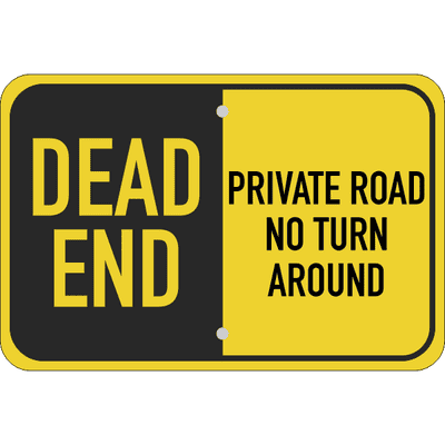 Horizontal Private Road Dead End