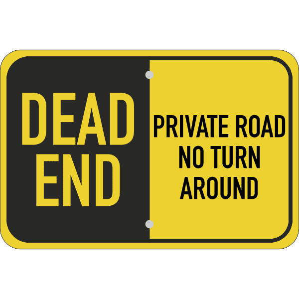 Horizontal Private Road Dead End