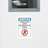 Mounted Vertical Notice Employees Only Beyond Point Sign
