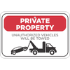 Horizontal Tow Away Private Property