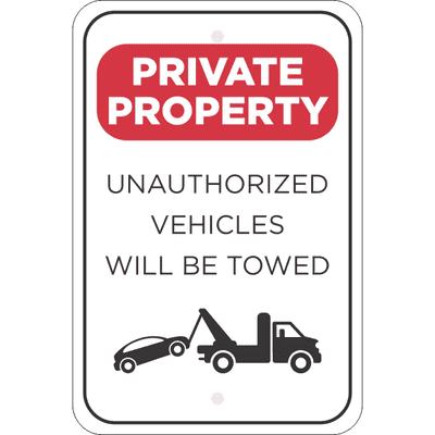 Vertical Tow Away Private Property