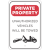 Vertical Tow Away Private Property
