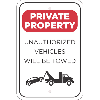 Vertical Tow Away Private Property