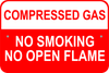 Compressed Gas Aluminum Sign | 12" x 18"