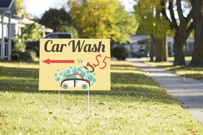 Car Wash Directional Sign - alternate view