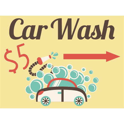 Car Wash Directional Sign
