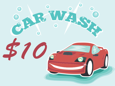Sparkling Clean Car Wash Sign