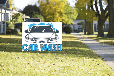 Grill Car Wash Sign - alternate view