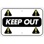 Horizontal Repeated Icon Keep Out Sign