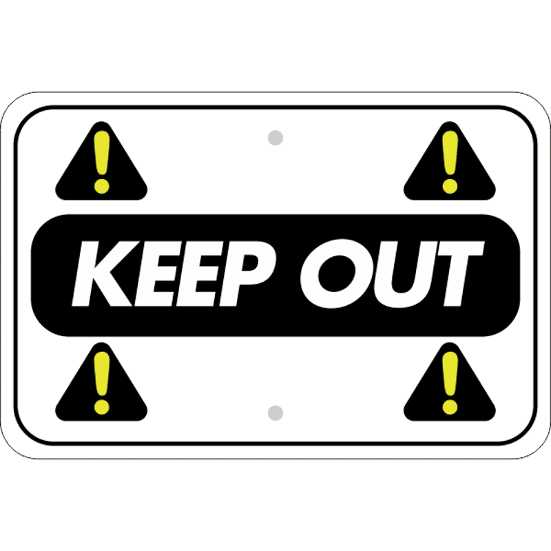 Horizontal Repeated Icon Keep Out Sign
