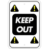 Vertical Repeated Icon Keep Out Sign