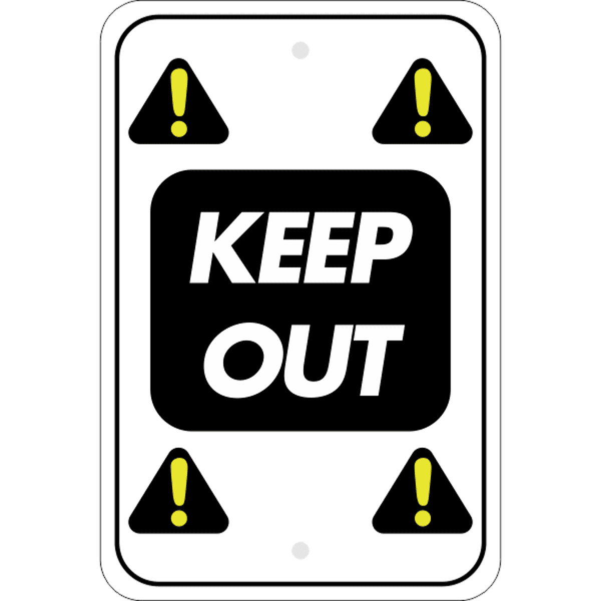 Vertical Repeated Icon Keep Out Sign