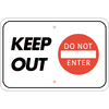 Horizontal Keep Out Do Not Enter Sign