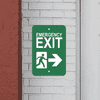 Mounted Vertical Right Arrow Emergency Exit Sign