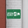 Mounted Horizontal Forward Right Arrow Emergency Exit Sign
