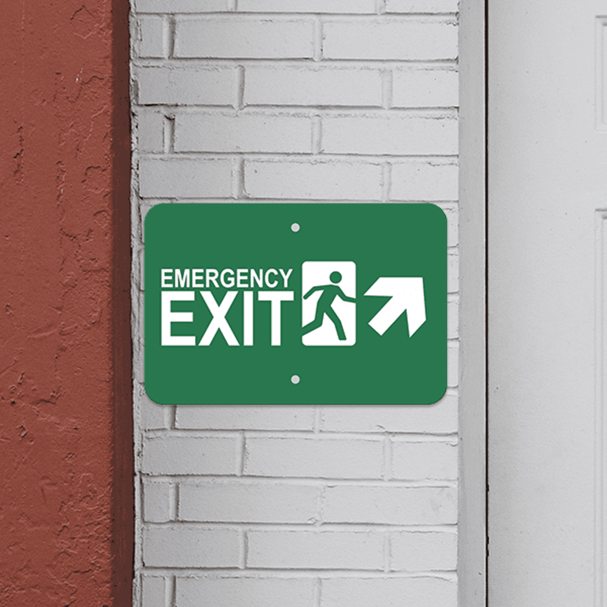 Mounted Horizontal Forward Right Arrow Emergency Exit Sign