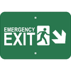 Horizontal Down Right Arrow Emergency Exit Sign