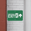 Mounted Horizontal Forward Arrow Emergency Exit Sign
