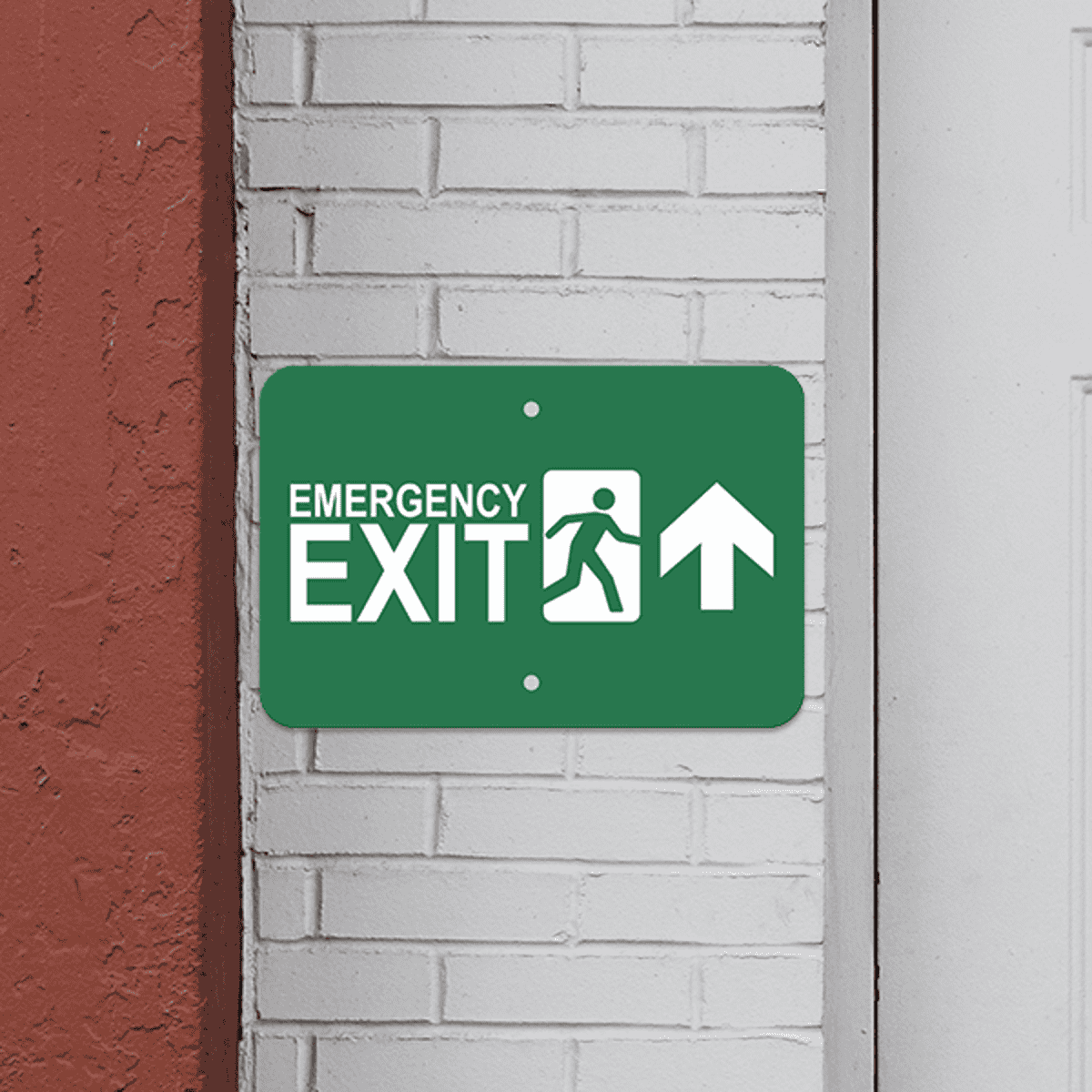 Mounted Horizontal Forward Arrow Emergency Exit Sign