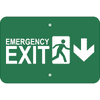 Horizontal Down Arrow Emergency Exit Sign