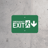 Mounted Horizontal Down Arrow Emergency Exit Sign