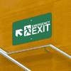 Mounted Horizontal Forward Left Arrow Emergency Exit Sign