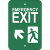 Vertical Forward Left Arrow Emergency Exit Sign