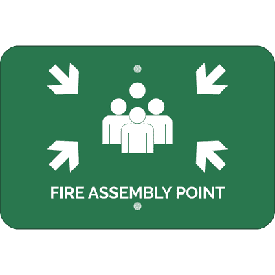 Horizontal Fire Assembly Point Sign