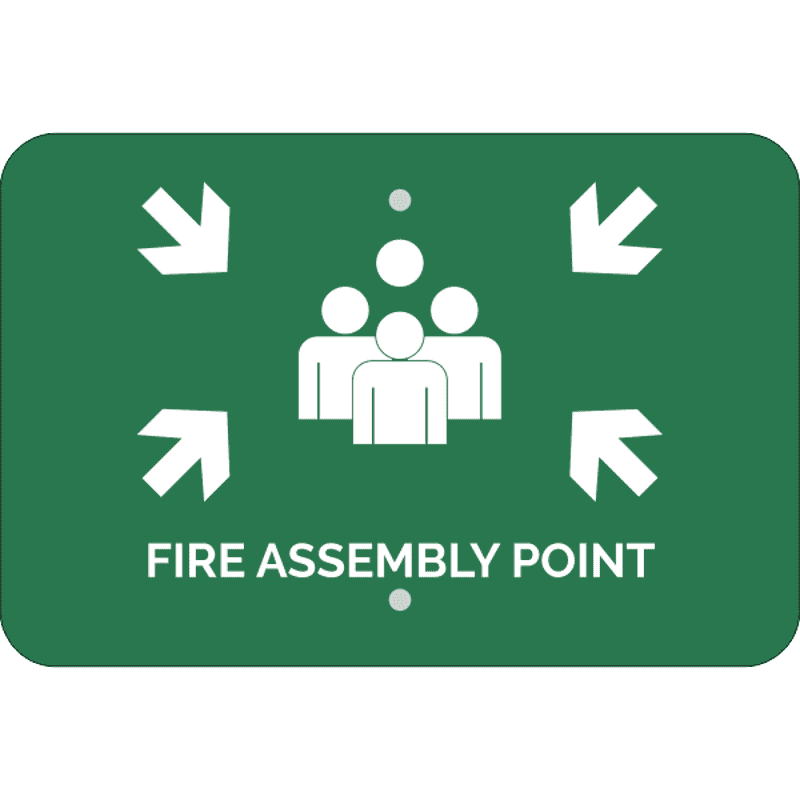 Horizontal Fire Assembly Point Sign