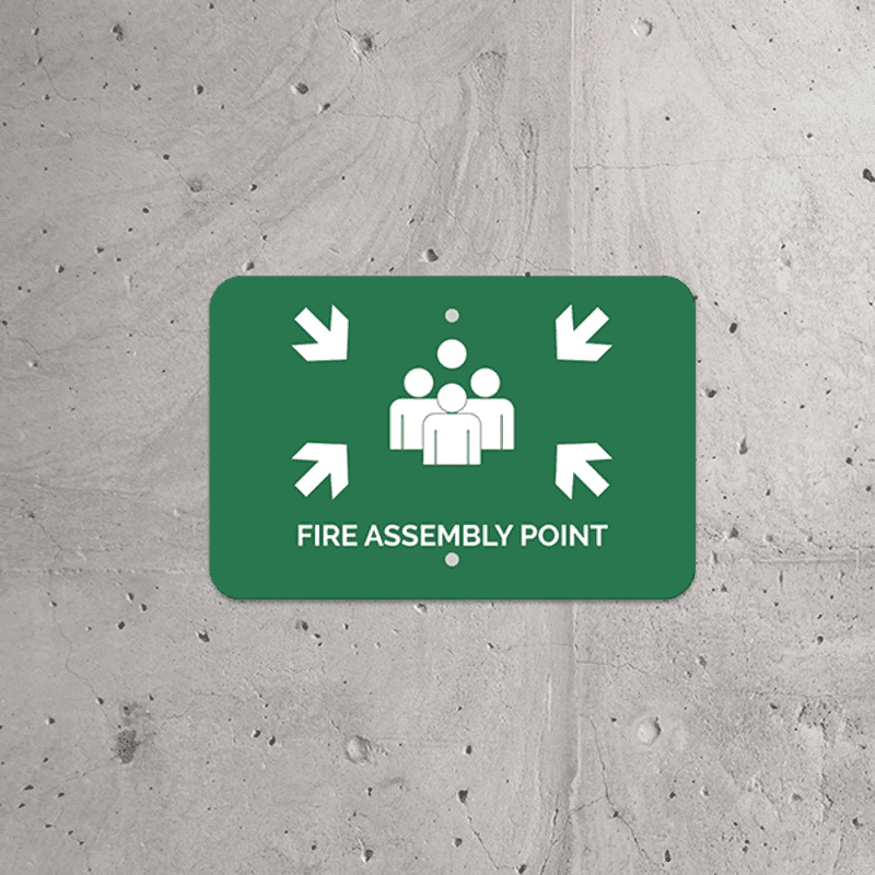 Mounted Horizontal Fire Assembly Point Sign