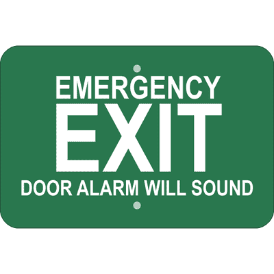 Horizontal Door Alarm Emergency Exit Sign